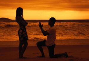 A man apologizing to a lady
