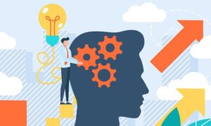 illustration gears in head