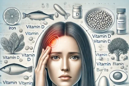 DALL·E 2025 02 20 09.26.08 A clear and professional digital illustration depicting signs of nutrient deficiency. The image features a central figure with visible symptoms such a