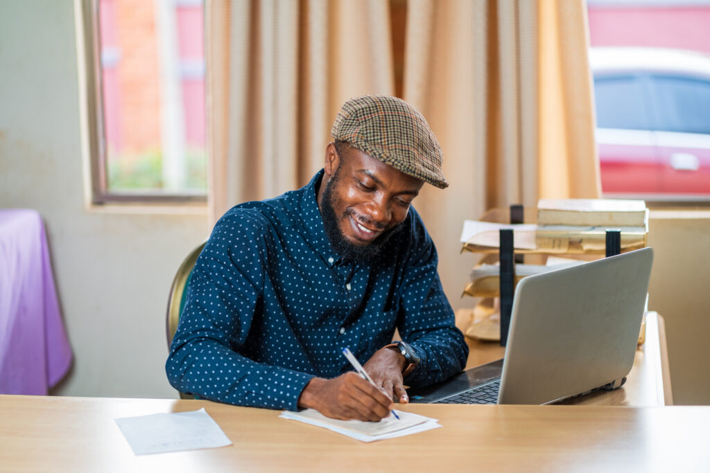 young black guy from ghana working on his desk che 2025 02 11 18 01 17 utc